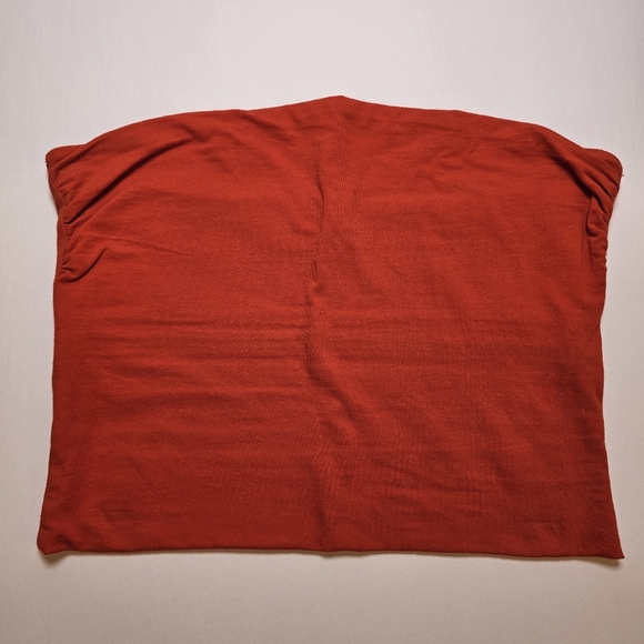 Forever 21 red cotton blend stretch knit tube crop top size M US - Picture 2 of 4